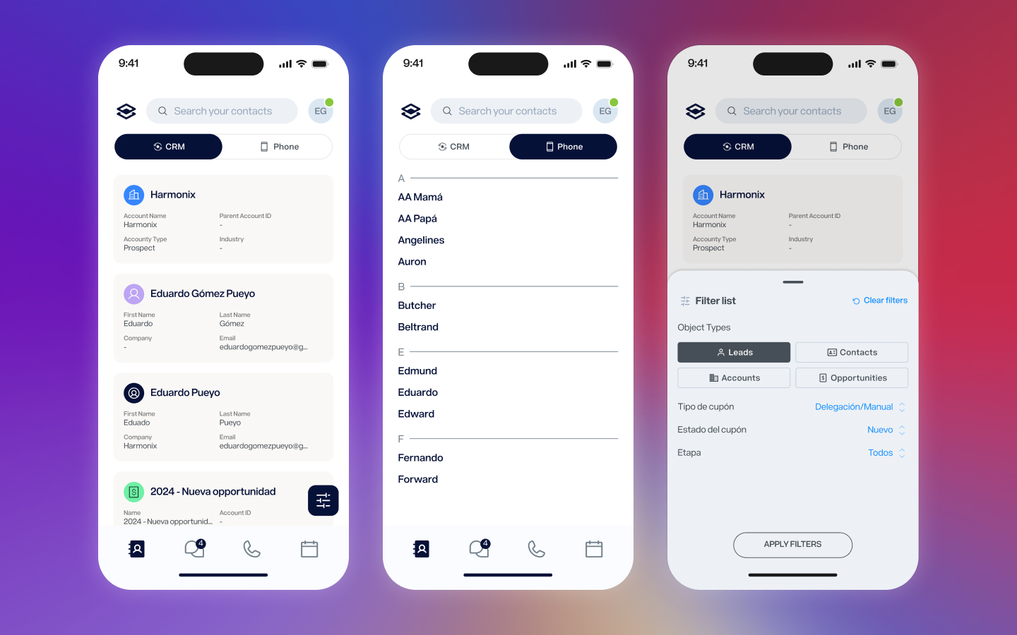 Contact list