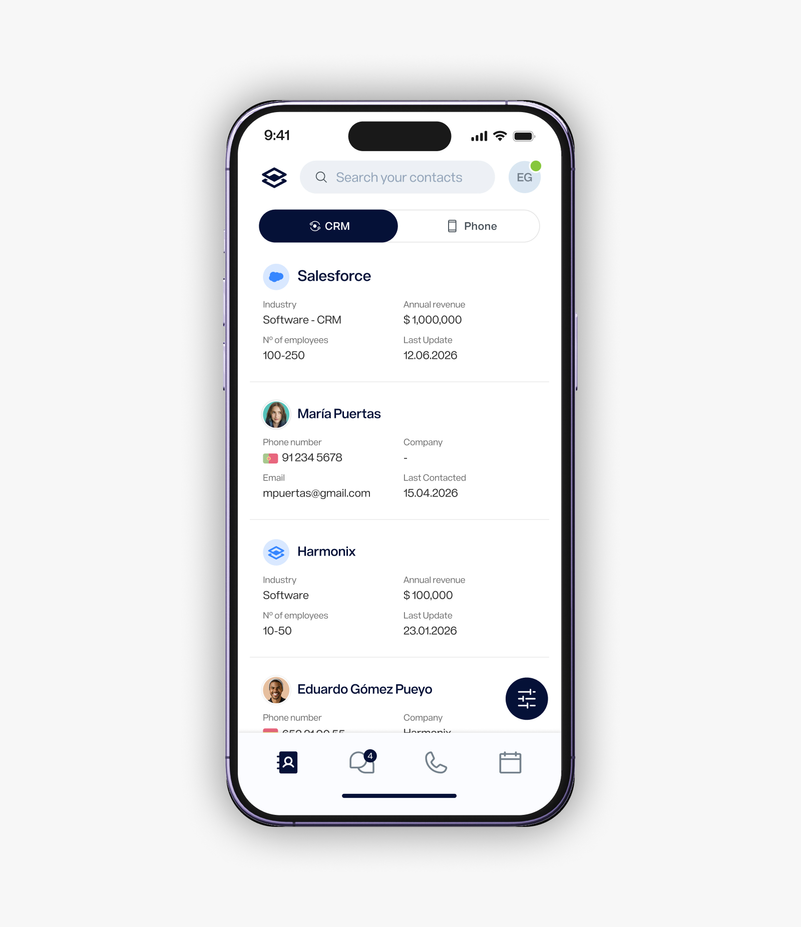 Mobile App Home